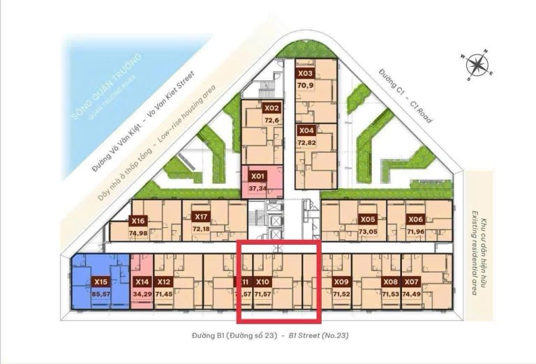 BÁN CĂN CHUNG CƯ CT2 VCN PHƯỚC LONG 71,57m2, GIÁ 3,8 tỷ. Mã X10