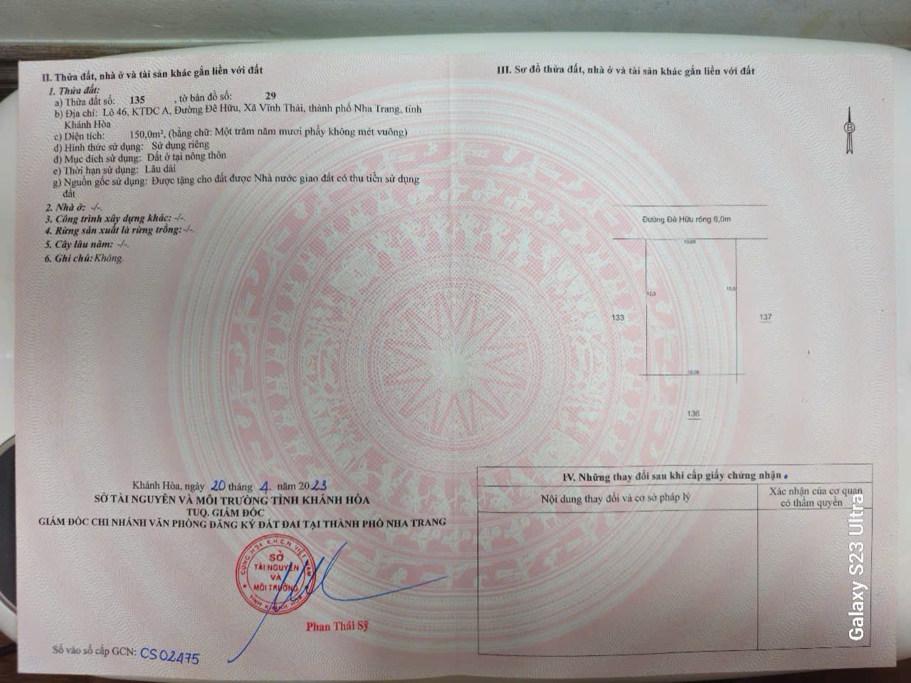 Bán Lô Đất Tái Định Cư View Sông Thuỷ Tú, Vĩnh Thái, Nha Trang Giá 6,2 Tỷ - Ảnh 3